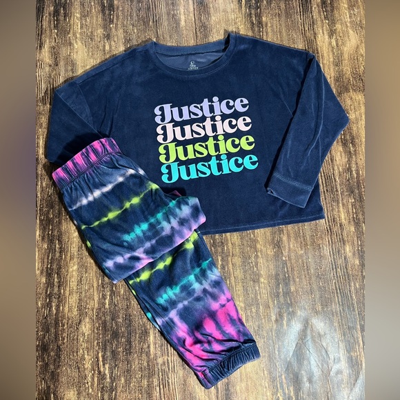 Robe De Nuit Fille Justice - Bleu Et Blanc - Taille 12 - Neuve Avec étiquettes